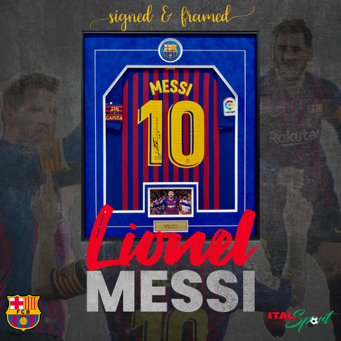 Lionel Messi Authentic 2018/19 Barcelona Signed & Framed Jersey