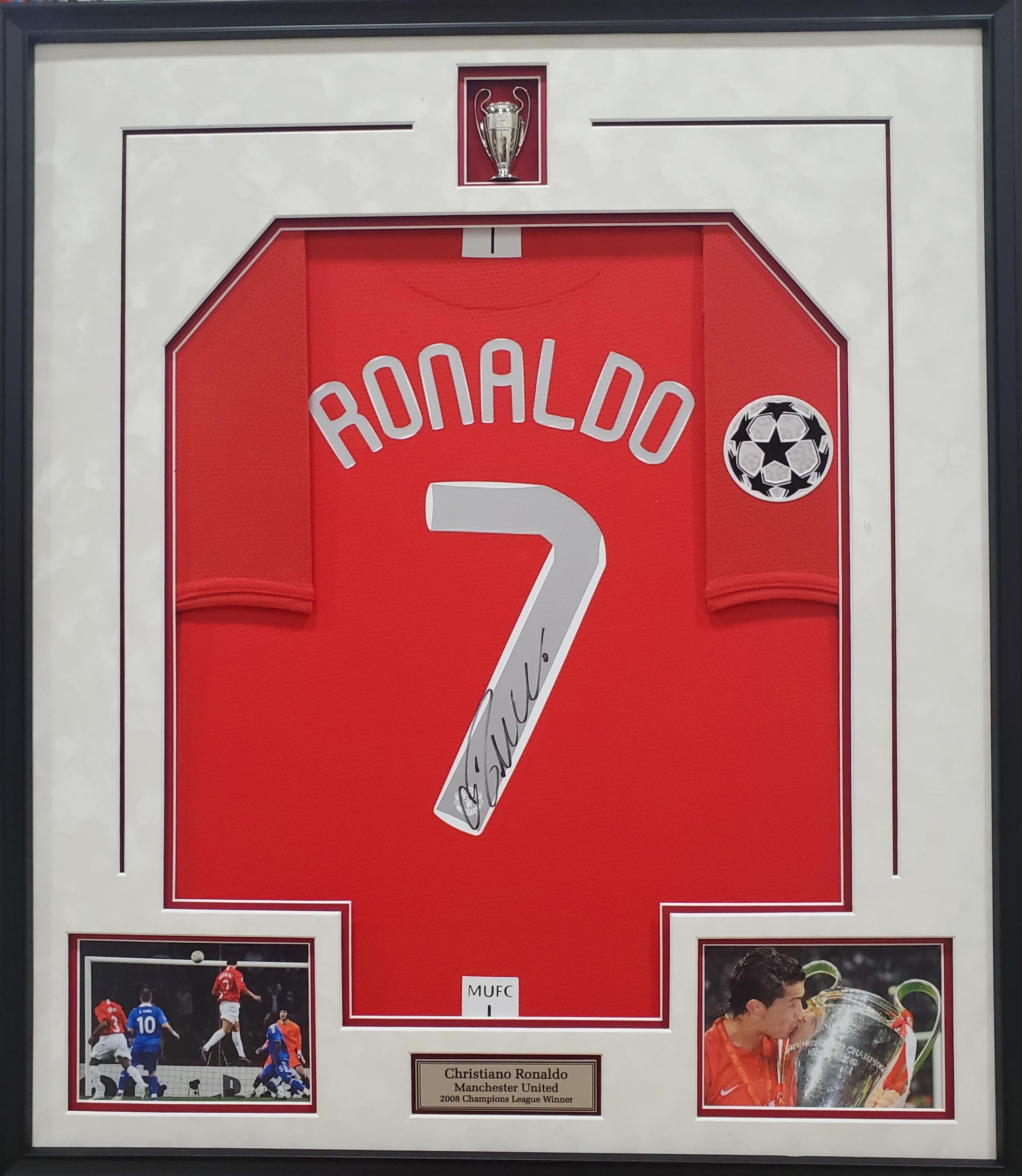 Cristiano Ronaldo signed Manchester United 2008 Champions League Shirt  Framed - Marlow Memorabilia