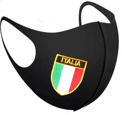Italia Black Breathable Face Mask Unisex