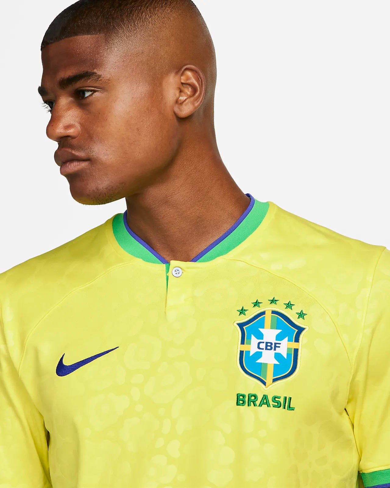 Brazil Special Edition Yellow Green Flower Jersey 2022 (Men’s Large)