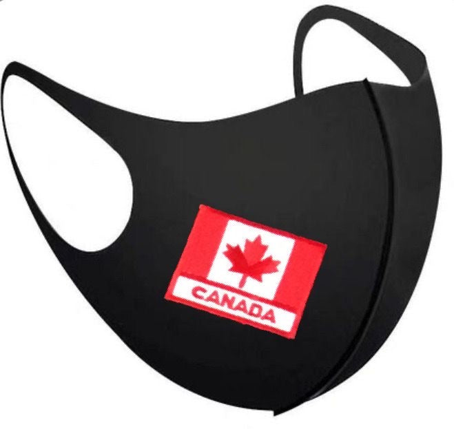 Canada Black Breathable Face Mask Unisex