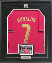 Load image into Gallery viewer, Cristiano Ronaldo Authentic 2020 Portugal Home Signed &amp; Framed Jersey
