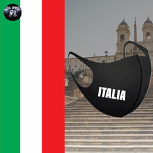 Load image into Gallery viewer, Italia Black Breathable Face Mask Unisex
