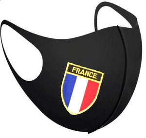 France Black Breathable Face Mask Unisex